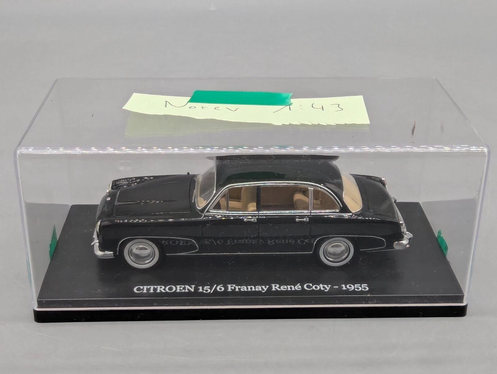 Norev Citroën 15/6 Franay René Coty 1955 – Black (with Display Case)